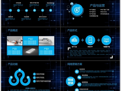 科技感商商业计划书PPT模板